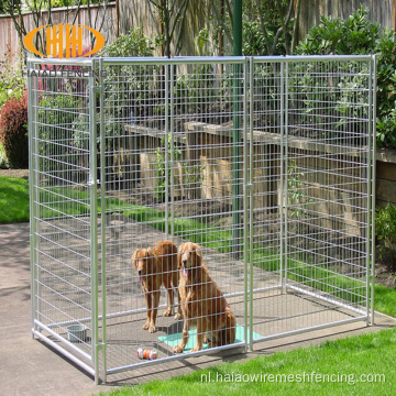Grote gegalvaniseerde outdoorhond kennel/metalen hondenrun kooi